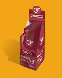 GUP Gel Frutas Vermelhas - Display com 10 sachês de 40g