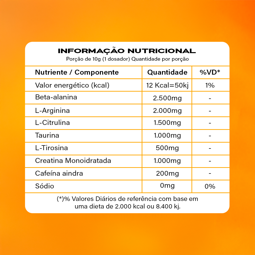 GUP Nitro 200G Pré-Treino Sabor Limão